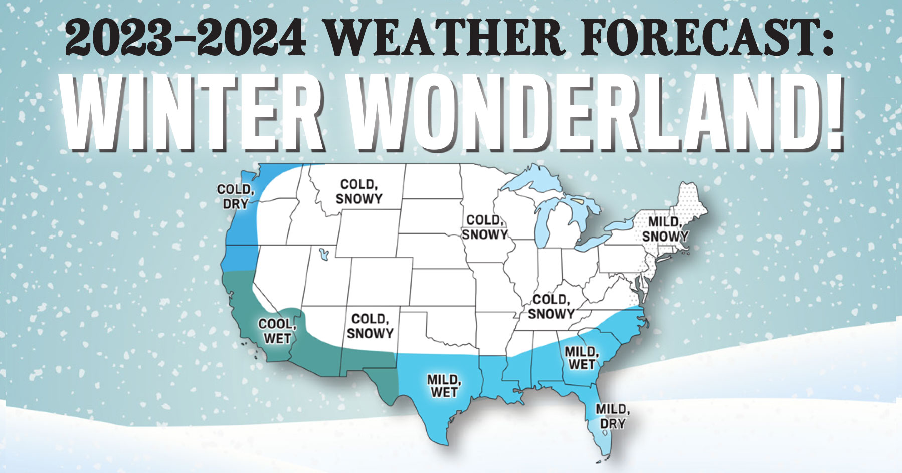 Farmer's Almanac winter snow forecast for 2023-2024